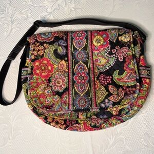 Vera Bradley Floral Paisley Quilted Messenger Bag
